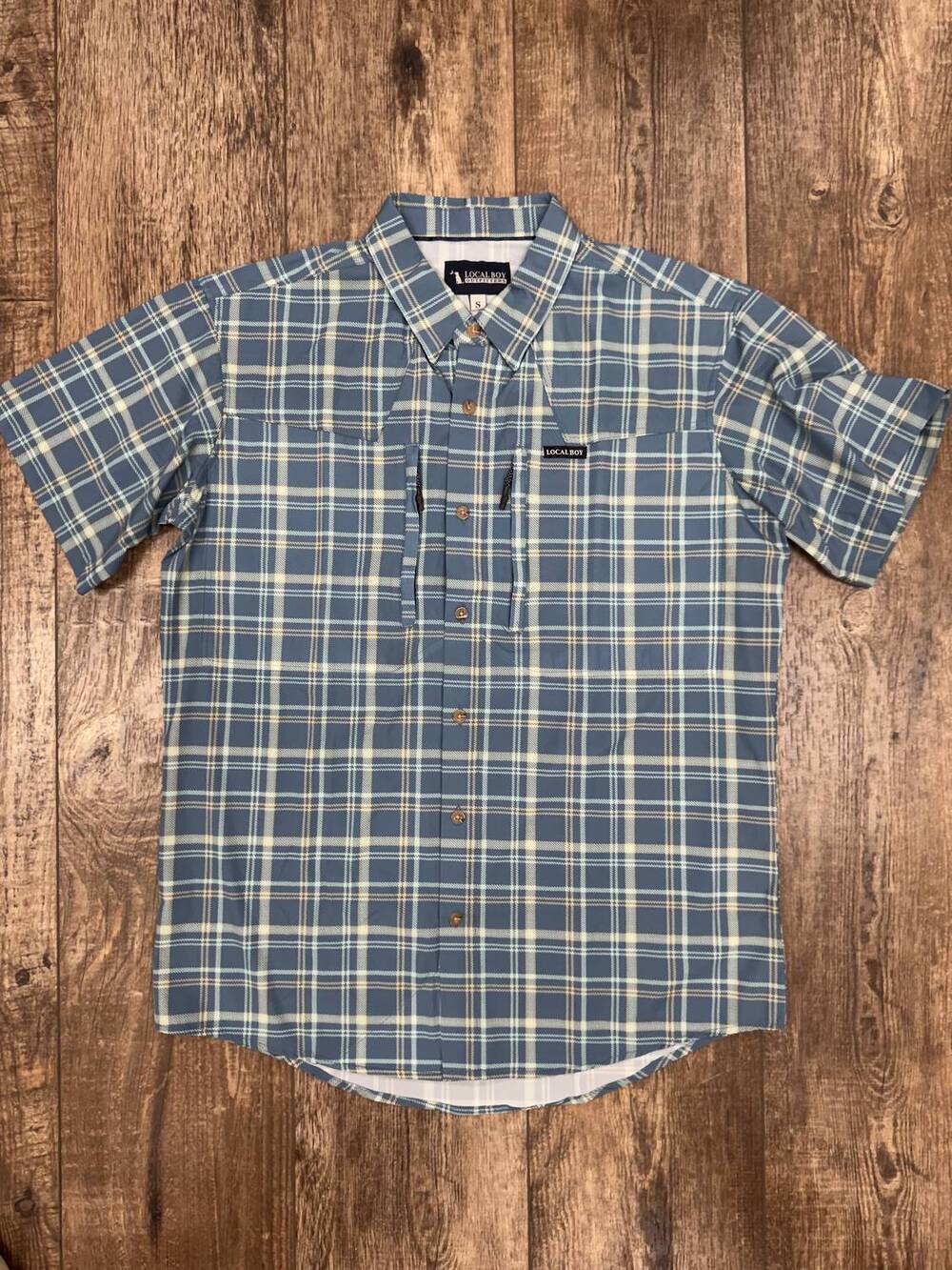 NEW LOCAL BOY OUTFITTERS men's backcountry fishing top in dark blue